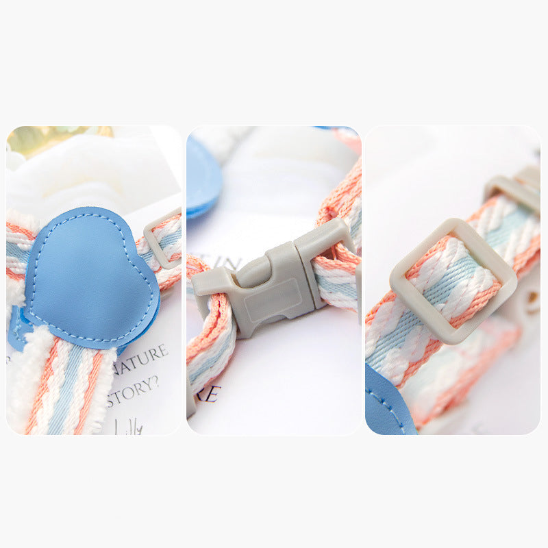 Dog Leash Summer Breathable Corgi Shiba Inu Bichon Chest Vest Walking Dog Leash Small And Medium-sized Dog Pet Supplies
