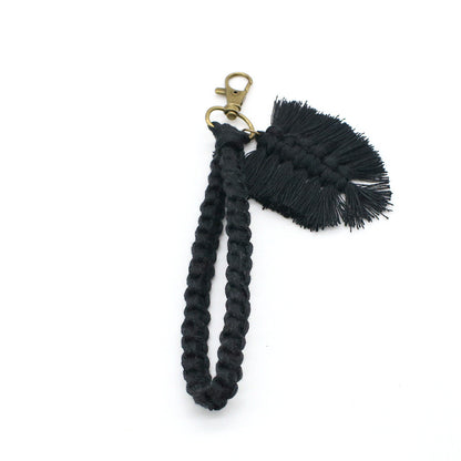 Handwoven Leaf Keychain Pendant