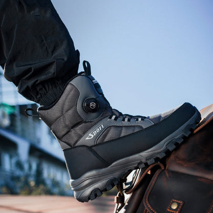 Short Men's Thickened Fleece-lined Snow Boots