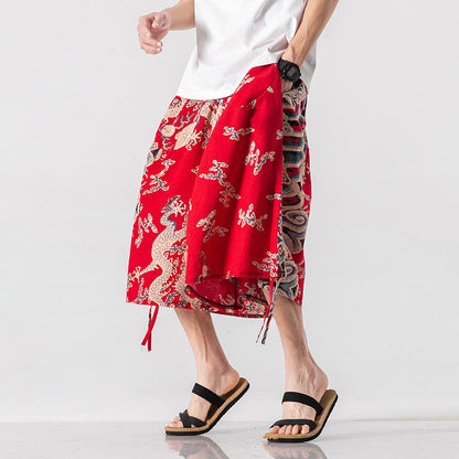 Men's Loose Chinese Style Beach Pants
