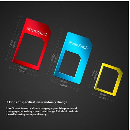 Metal SIM Support Sleeve Standard to Micro SIM Restorer 5-Piece Set