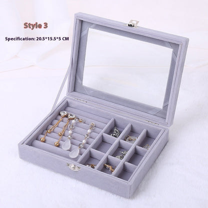 Portable Accessories Storage Box Dustproof Purple