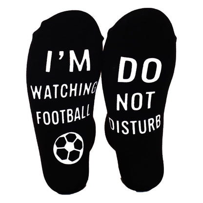Letter Non-slip Football Middle Tube Cotton Socks