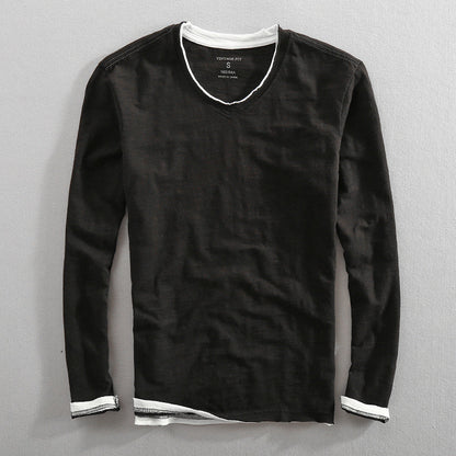 Men's Undershirt Raw Edge Distressed