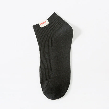 Solid Color Mens Cotton Socks