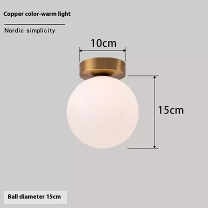 Nordic Simple Round Spherical Wall Lamp
