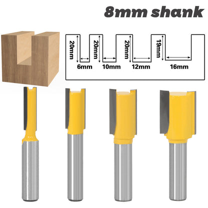 4-Piece WoodWorking Double-Edged Carving Head