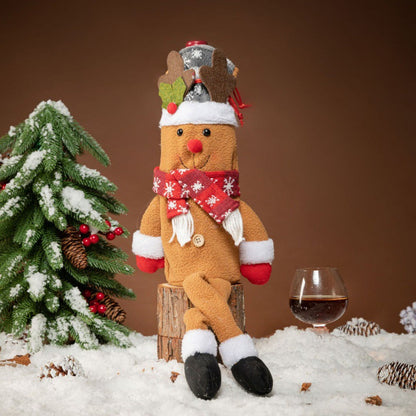 Cartoon Long Leg Elderly Wine Set Creative Christmas Decorations Decoration Home Table Wine Bottle Set