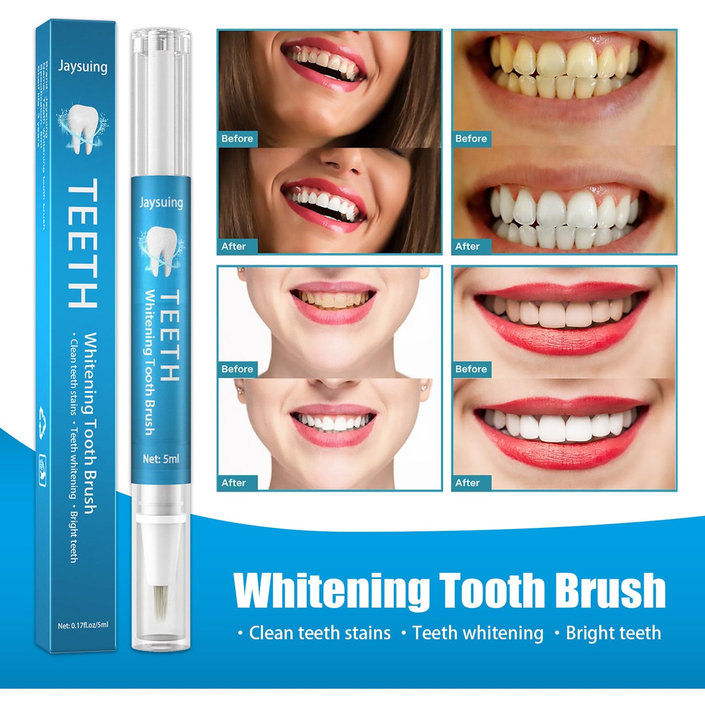 Teeth Whitening Pen Clean Beauty Brightening Gel Mouth Clean Yellow Teeth Tea Stains Smoke Stains Clean Teeth Stains Clean