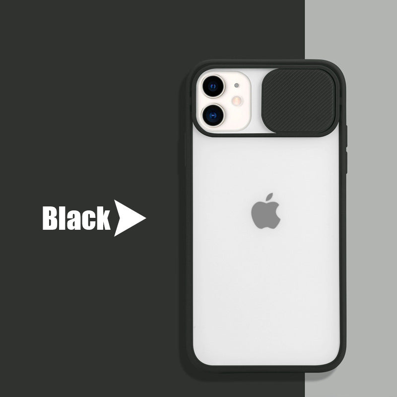 Frosted frame lens phone case