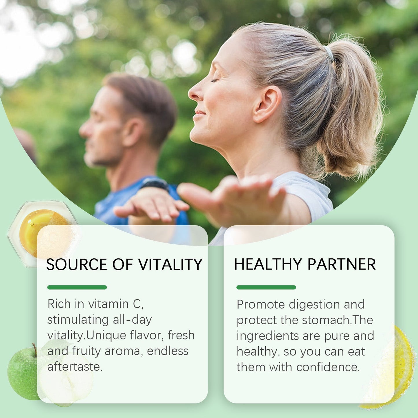 Dietary Supplement Gummy, Body Supplement Green Gummy Body Care