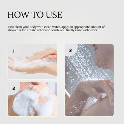 Niacinamide Scented Shower Gel, Body Cleans Corneous Brighten Skin Tone Delicate Pore Moisturize Repair