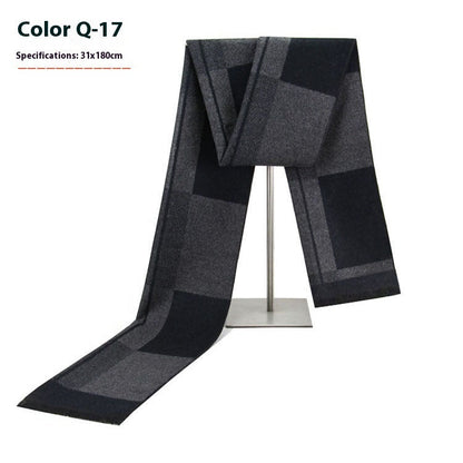 Men's Winter Warm Striped Business Scarf