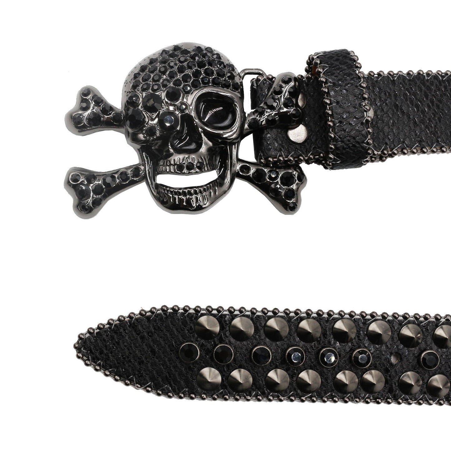 Women's Rhinestone Snake Pattern Belt