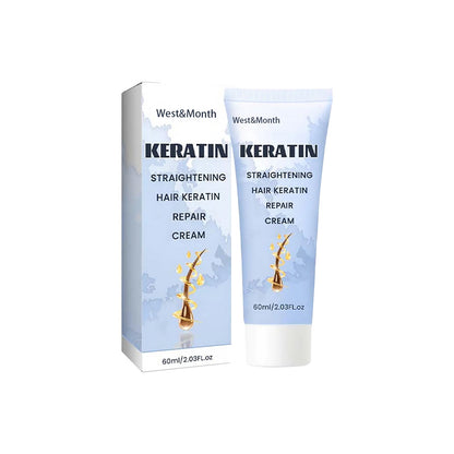 Straightening Hair Keratin Ratin Repair Cream, Repair Silky Hair Care Moisturizing Hair Mask Treatment Cream