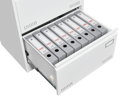 Horizontal file cabinet, 2 drawers, white file cabinet with lock, metal file cabinet with lock, 3 drawers, legal office cabinet