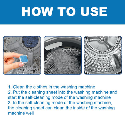 Washing Machine Deep Cleaning Tablets, Drum Type Laundry Tank Dirt Cleaning Smell Cleaning Sheet