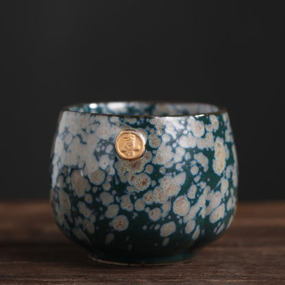 Japanese style kiln changing teacup, ceramic kung fu tea set