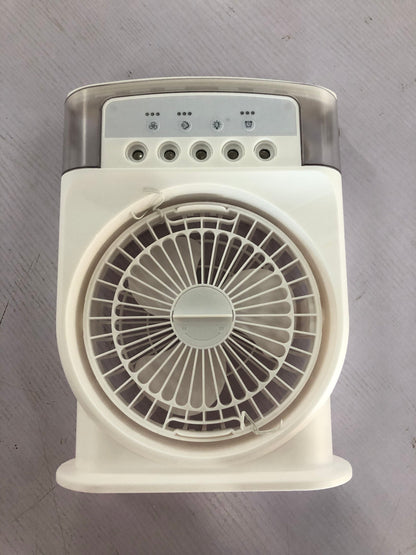 Portable USB Air Conditioner Cooling Fan With 5 Sprays 7 Color Light 600ML Water Tank Spray Mist Air Cooler Humidifiers