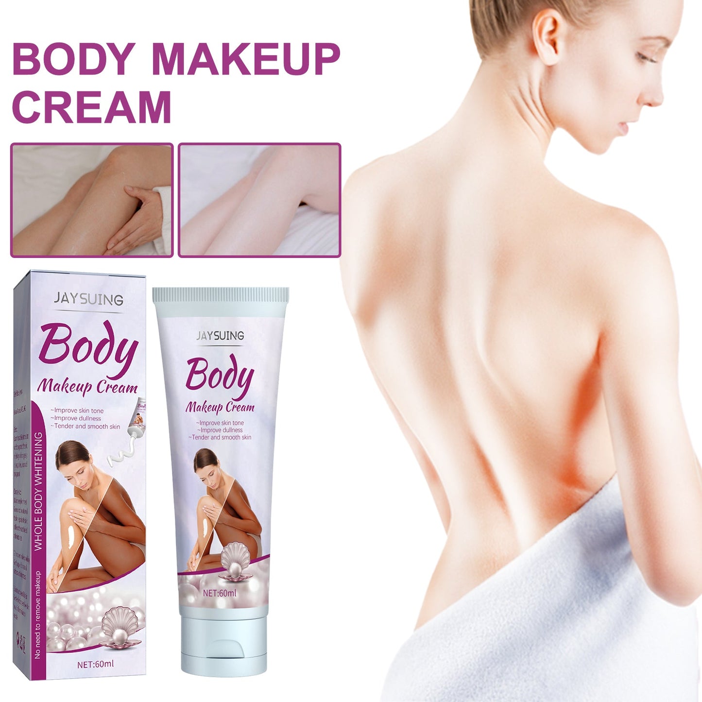Body Whitening Cream Moisturizes, Hydrates And Brightens Skin, Refreshing And Non-Sticky Skin Moisturizing Cream
