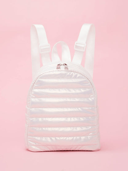Cotton-Padded Down Embroidery Thread Backpack