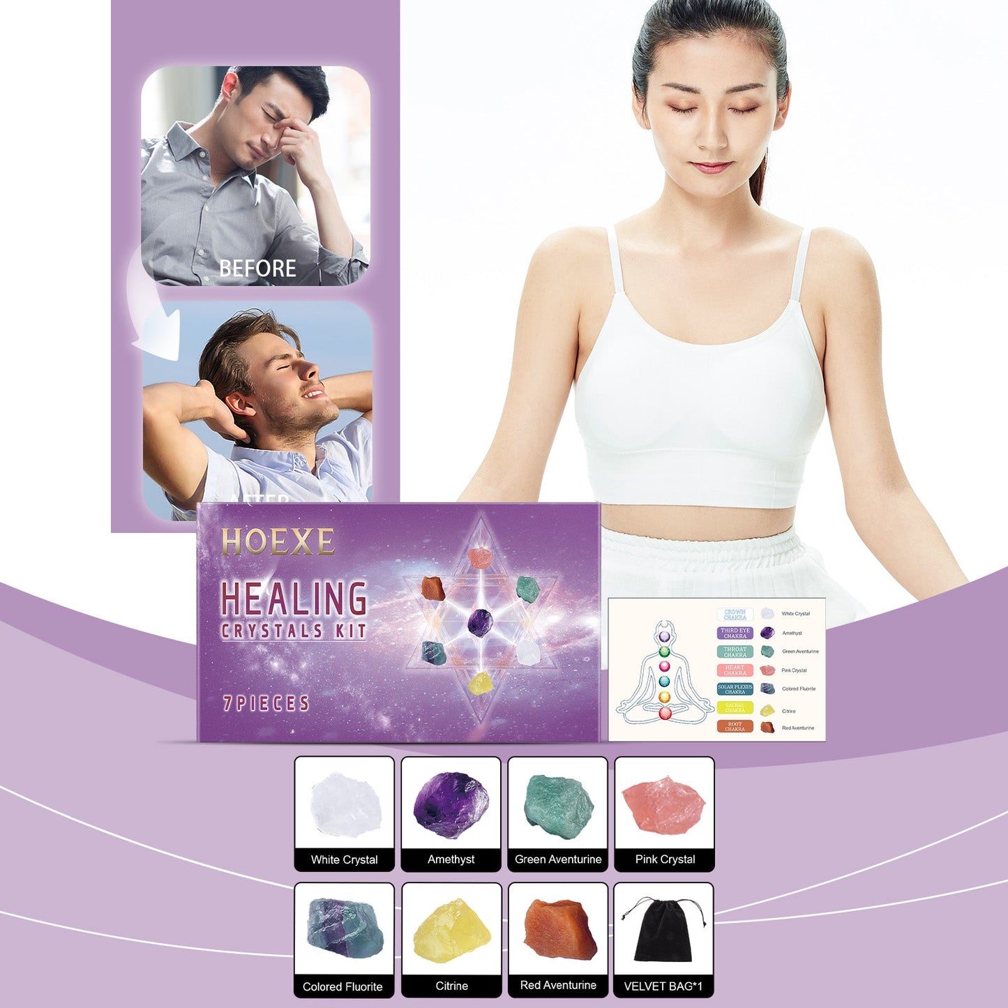 Crystal set, Crystal Mausoleum fluorite kit Bedroom home living room interior decoration crystal decoration