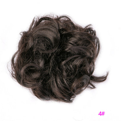 Fluffy Drawstring Curly Hair Bun Hair Set