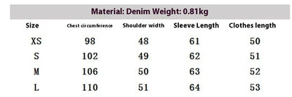 New Women's Hemming Sleeve Denim Jacket Coat Trousers