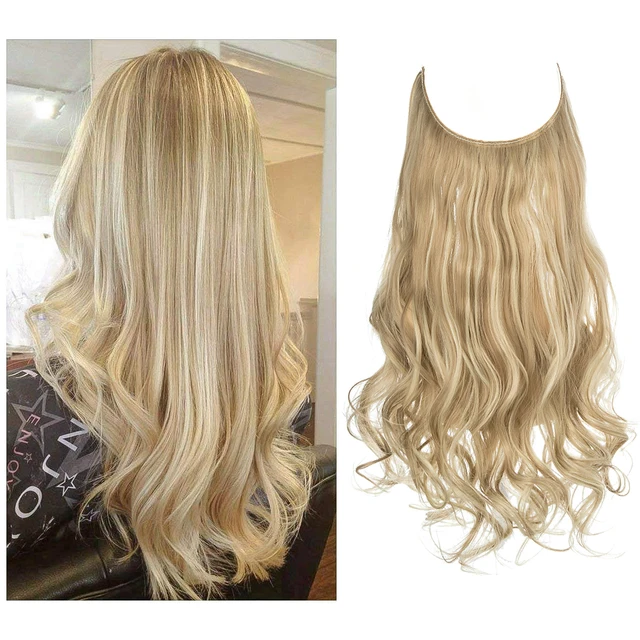 One-piece women's hair extension piece with abundant hair volume U-shaped fishing line invisible and natural long curly hair
