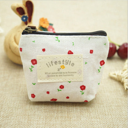 Korean version of fashion new Zakka mini and small zero purse lovely cartoon printing key package coin package wholesale T