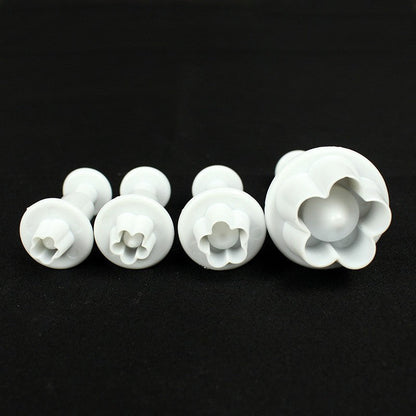 4pcs Plum Flower Fondant Cutter Tool