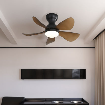 29 Inch Low Profile Flush Mount Ceiling Fan with Light Reversible Motor Remote Control