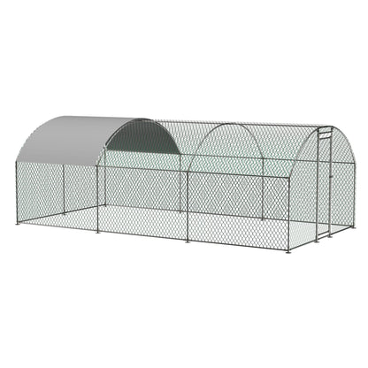Large dome shaped walk-in fence cage metal chicken coop with waterproof and UV resistant cover, pipe diameter 1 inch