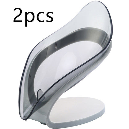 Leaf Shape Soap Holder Non-slip Drain Storage Box