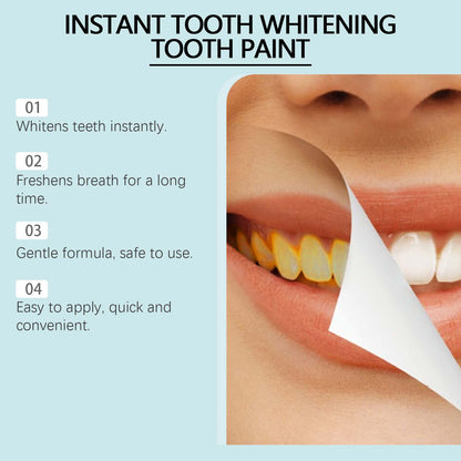 Instant Tooth Whitening Tooth Paint, Bright Teeth Clean Tartar Very Well Tooth Dirt Teeth Yellow Gentle Lasting And Fresh Smell