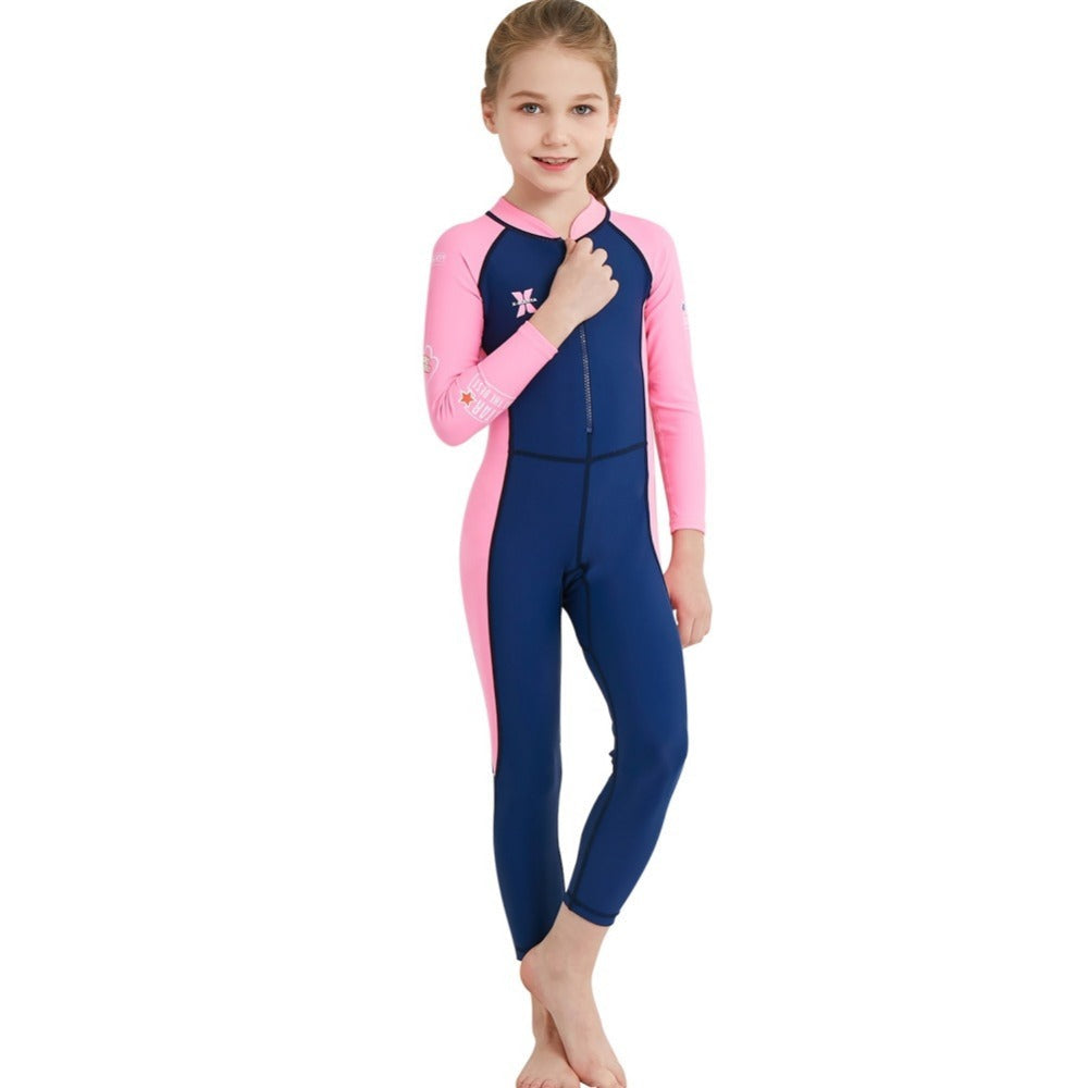 One-piece long-sleeved sunscreen and quick-drying wetsuit