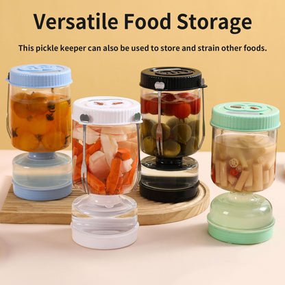 Circular Fifth Generation Dry-Wet Separation Pickle Jar: Sand Timer Glass Container