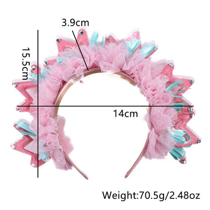 Fashion Fabric Crown Hair Hoops for Women