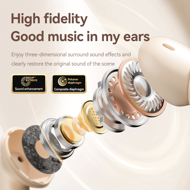 M69 Wireless Bluetooth Earphones In Ear Mini Long Range Sports Noise Reduction Universal Digital Display Earphones