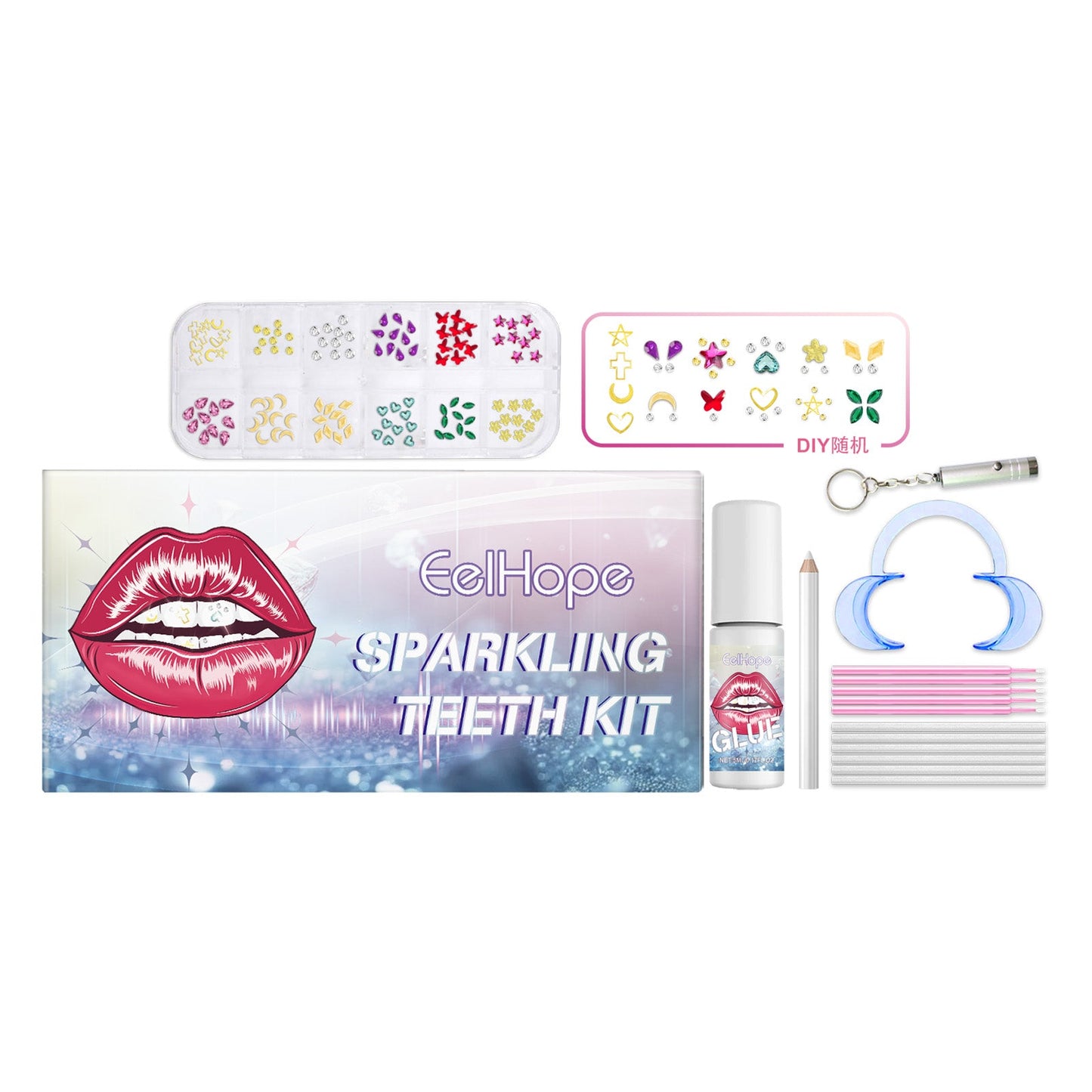 Flash Dental Drill Set Creative Diy Fashion Beauty Dental Spice Jewelry Dental Smile Crystal Dental Drill