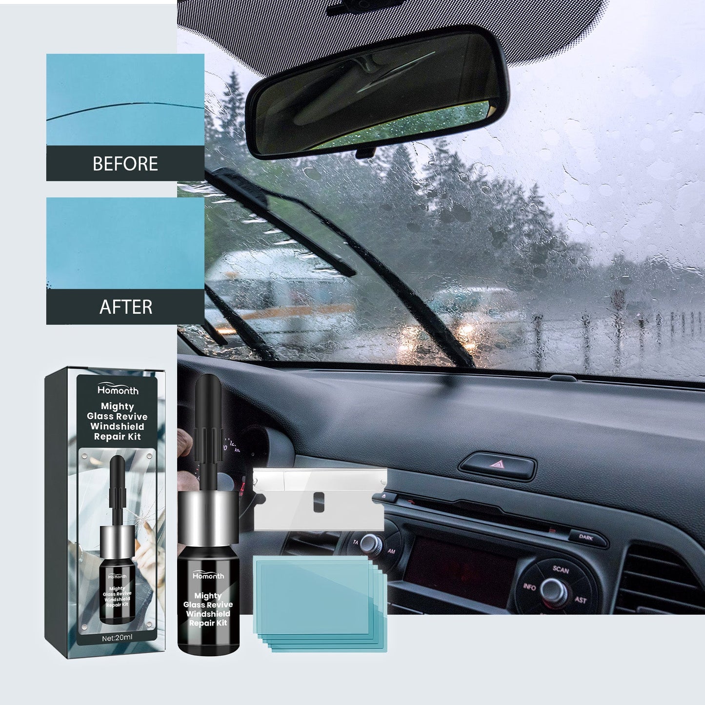 Windshield Repair Kit Automotive Windshield Cracks Broken Repair Special Adhesive Solution