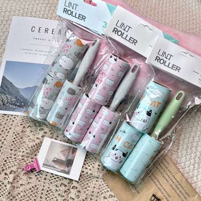 Cartoon pattern lint remover lint roller dust removal paper tearable clothing lint remover