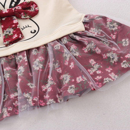 Autumn children female children 0-1-3-5 years old baby girl skirt dress long sleeved women age children skirt
