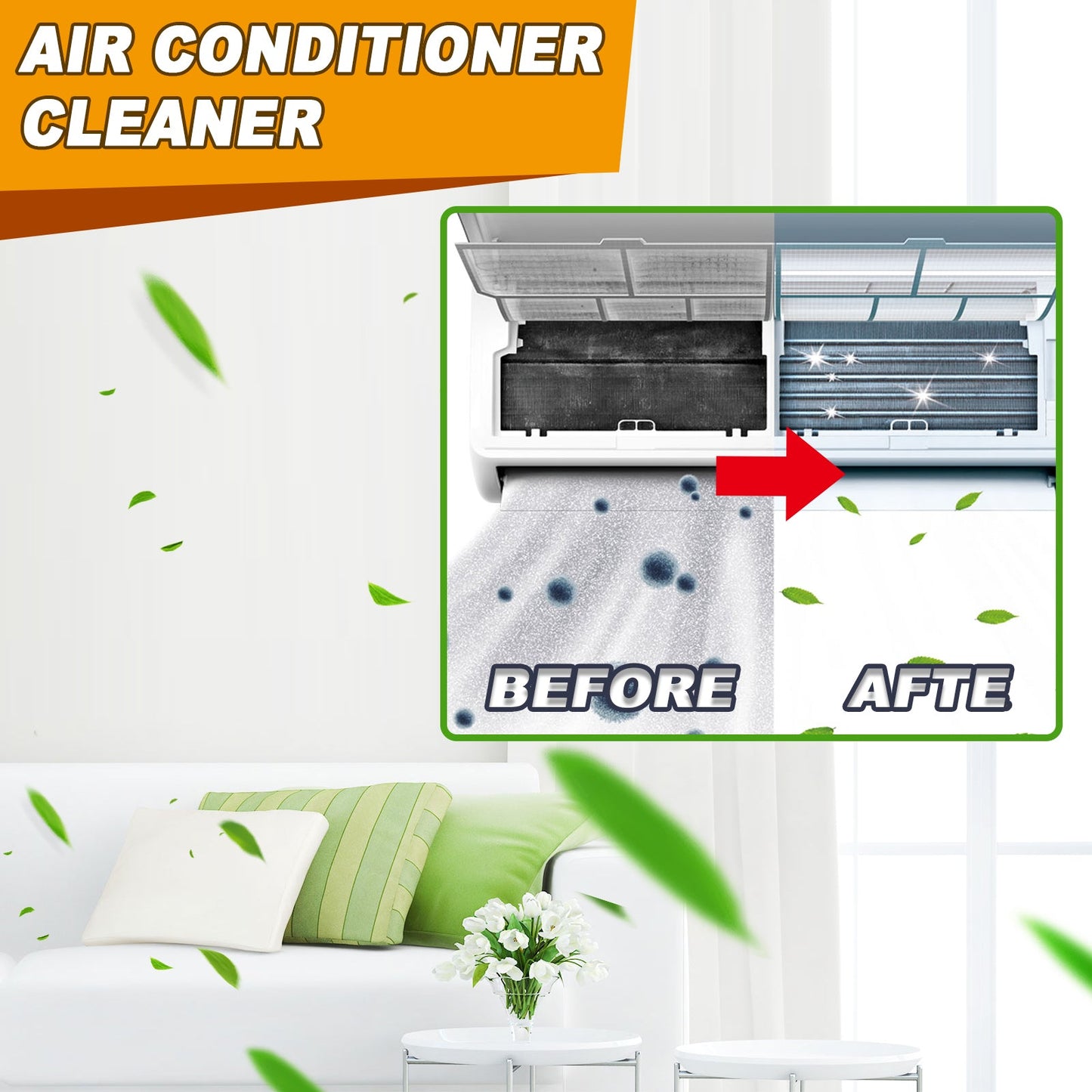 Air Conditioner Cleaner, Household Air Conditioner Hang-Up, Non-Dismantling, Odorless Descaling, Foam Air Conditioner Cleaning