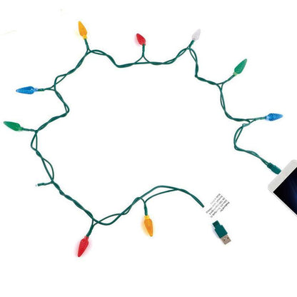 Christmas LED USB Charging Cable with Lights