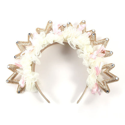 Fashion Fabric Crown Hair Hoops for Women