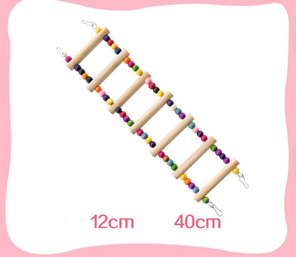 Parrot Bird With Toy Supplies Swing Ring Aerial Ladder Climbing Ladder