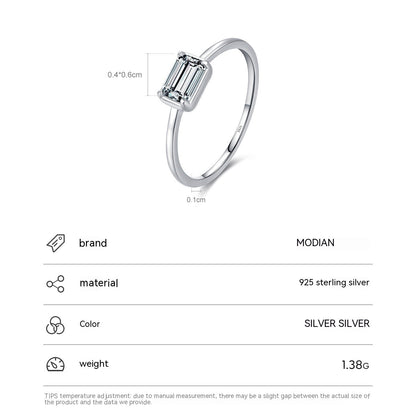 S925 Sterling Silver Heart Engagement Ring