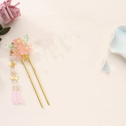 Antique Hanfu Headdress Tassel Bride Hairpin Comb