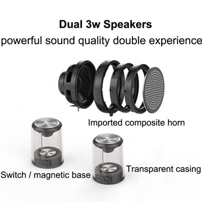 Bluetooth speaker magnetic transparent speaker